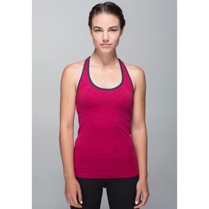 Lululemon Ebb & Flow Racerback Tank Heathered Bumble Berry Size 6